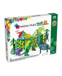 Magna-Tiles Dino World XL Construction Set - 50 Pieces