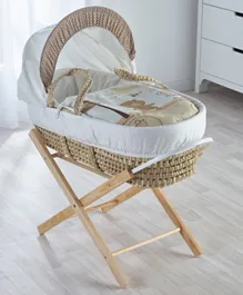 Kinder Valley Tiny Ted Palm Moses Basket - Cream