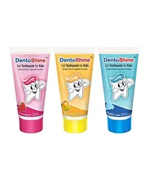 DentoShine Gel Toothpaste for Kids - Pack of 3
