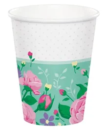 Creative Converting Floral Fairy Sparkle Hot & Cold Cup Pack of 8 - 266 ml