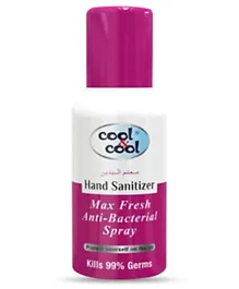 Cool & Cool Anti-Bacterial Hand Sanitizer Max Fresh Spray Pack of 6 - 120 mL