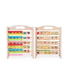 Factory Price Wooden Abacus and Alphabets Montessori Learning and Education Toy
