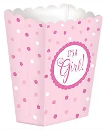 Party Centre Baby Shower Pink Paper Popcorn Boxes - Pack of 20
