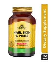 Sunshine Nutrition Skin Nails & Hair Dietary Supplements - 100 Tablets