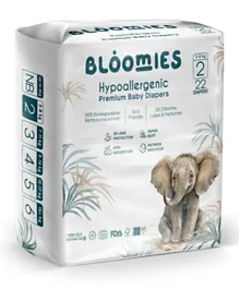 Bloomies 3D Leak Protection Premium Baby Diapers Size 2 - 22 Pieces