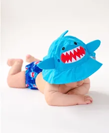 زوكتشيني قبعة الشمس شيرمان القرش بعامل حماية من الشمس UPF50+ - أزرق