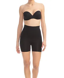 FarmaCell 302 Women's Push-Up Anti-Cellulite Control Mid-Thigh Shorts - Black