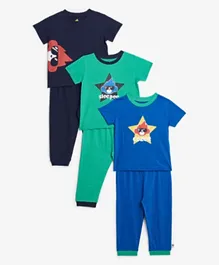 Cheekee Munkee 3-Pack Cool Monkey Graphic Pyjamas Set - Multicolor
