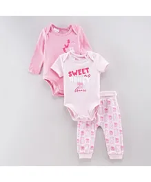 Guess Kids Organic Cotton Bodysuit with Leggings Set - Pink