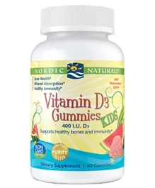 Nordic Naturals Vitamin D3 Dietary Supplement for Kids - 60 Gummies