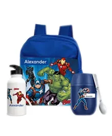 Essmak Marvel Avengers Personalized Thermos Set Blue - 11 Inches