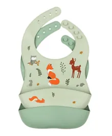 A Little Lovely Company Forest Friends Silicone Bibs - Set of 2