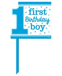 Party Centre 1st Birthday Boy Yard Sign - Blue