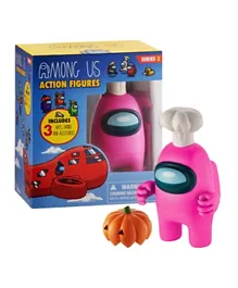 Among Us Series 2 Crewmate Action Figure With Hands And Accessories Set Pink - 11.5cm