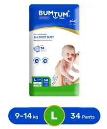 Bumtum Baby Pant Style Diapers Size 4 - 34 Pieces