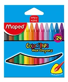 Maped Color Peps Wax Crayons Multicolor - 24 Pieces