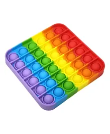 Essen Push Pop Pop Bubble Sensory Fidget Toy Pop It Fidget Toy - Rainbow Square