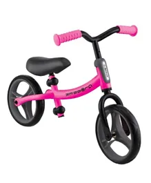 Globber Go Balance Bike - Neon Pink for Kids 24 Months+, Adjustable/Reversible Frame, EVA Wheels, Curved Handlebars