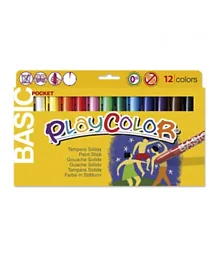Playcolor Basic Pocket Solid Poster Paint Stick - Pack of 12