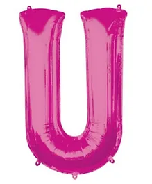 Amscan U Letter Balloon - Pink