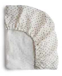 Mushie Extra Soft Muslin Fitted Crib Sheet Medium - Bloom