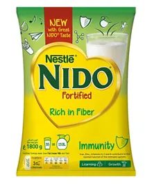 Nestle NIDO Fortified Milk Powder Rich in Fiber Pouch - 1800g