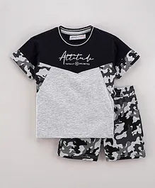 Minoti Camo 2 Piece Nightsuit - Grey