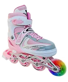 JASPO Inline Skates Shoes Large - Pink Sparkle