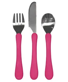 Green Sprouts Learning Cutlery Set 3 Pieces - Pink