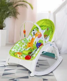 بيبي مووف - كرسي هزاز للأطفال 2 في 1 قابل للطي - اللون أخضر الأشنة