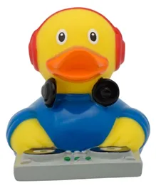 Lilalu DJ Rubber Duck Bath Toy - Yellow and Blue