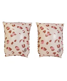 Swim Essentials Inflatable Swimming Armbands - Pastel Pink Leopard