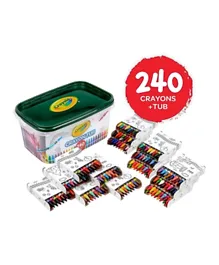 Crayola Plastic Crayon Tub - 240 Pieces