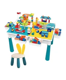 Pikkaboo Building Block Table & Chair Set - 205 Pieces