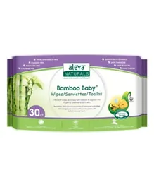 Aleva Naturals Bamboo Baby Wipes - 30 Pieces