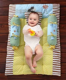 Babyhug Premium Cotton Bedding Set Farm Theme Pack of 4 - Yellow