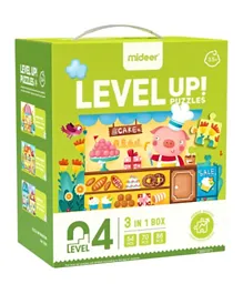 Mideer 3 In 1 Level Up Puzzles Little Town - Level 4