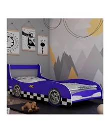 HomeBox Rally Single Car Bed - Blue