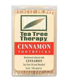 Tea Tree Therapy Cinnamon Toothpicks - Pack of 100