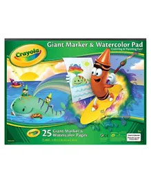 Crayola Giant Marker and Watercolour Pad - 25 Pages