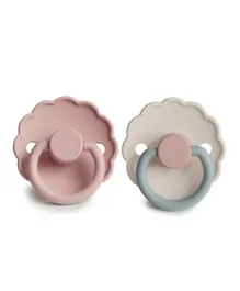 FRIGG Daisy Silicone Baby Pacifier 2-Pack Blush/Cotton candy - Size 1
