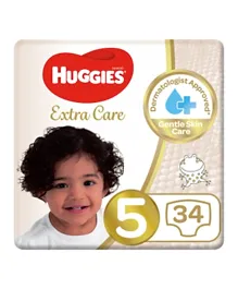 Huggies Extra Care Value Pack Diapers Size 5 - 34 Pieces