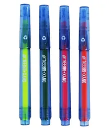 Onyx & Green Fine Highlighter Pens Chisel Tip (1806) Pack of 4 - Assorted Colors