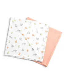 Moon Bamboo Muslin Forest Print Wrap/ Swaddle - Pack of 2