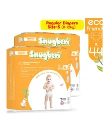 Snugberi Diapers Twin Value Pack Size 5 - 44 Pieces