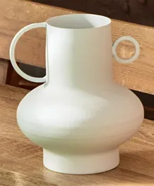 HomeBox Eldora Modern Metal Vase - White