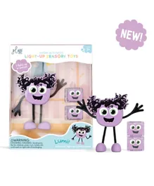 Glo Pals Lumi Water-Activated Bath Toy with 2 Reusable Light-Up Cubes - Purple
