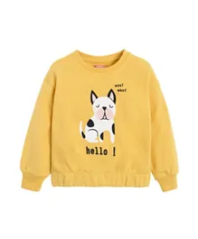 SMYK Cat Hello Sweatshirt - Yellow