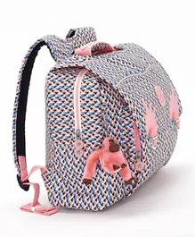 Kipling Iniko Girly Geo Medium Backpack Pink - 12 Inches