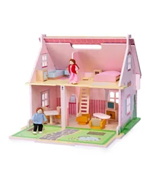 Bigjigs Toys Blossom Cottage Dollhouse Heritage Playset